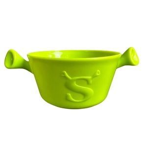 SHREK Kelloggs RARE Cereal Bowl Lime Green Ear S Logo Promotional Bowl